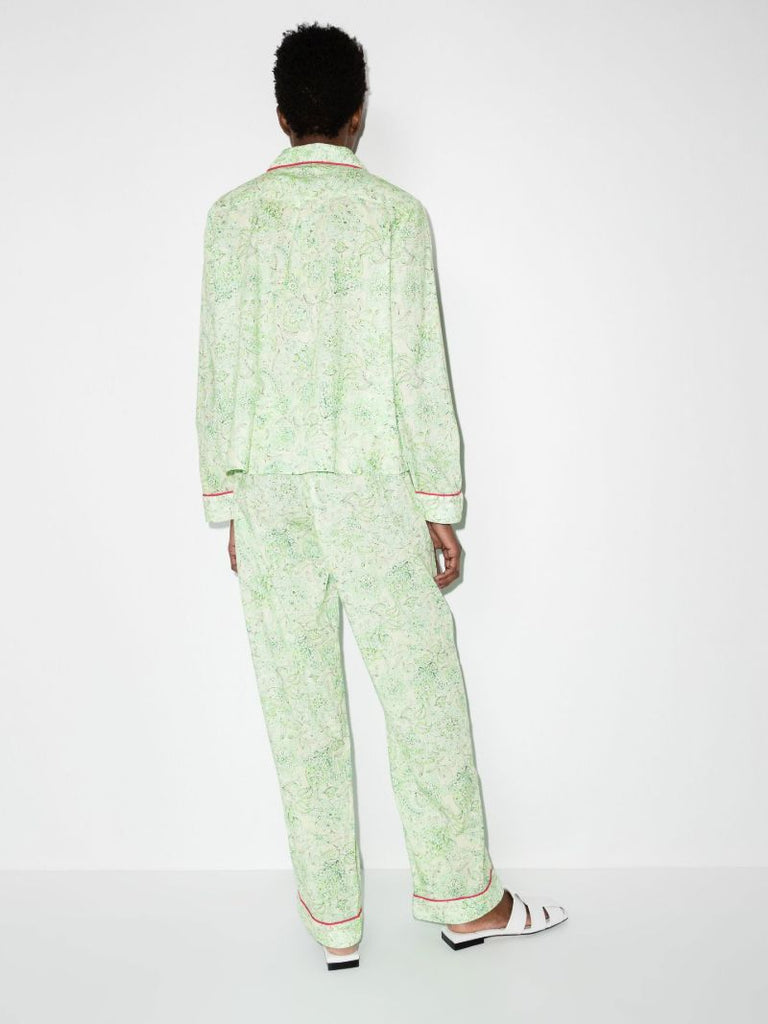 Green Austin Paisley Print Pyjamas