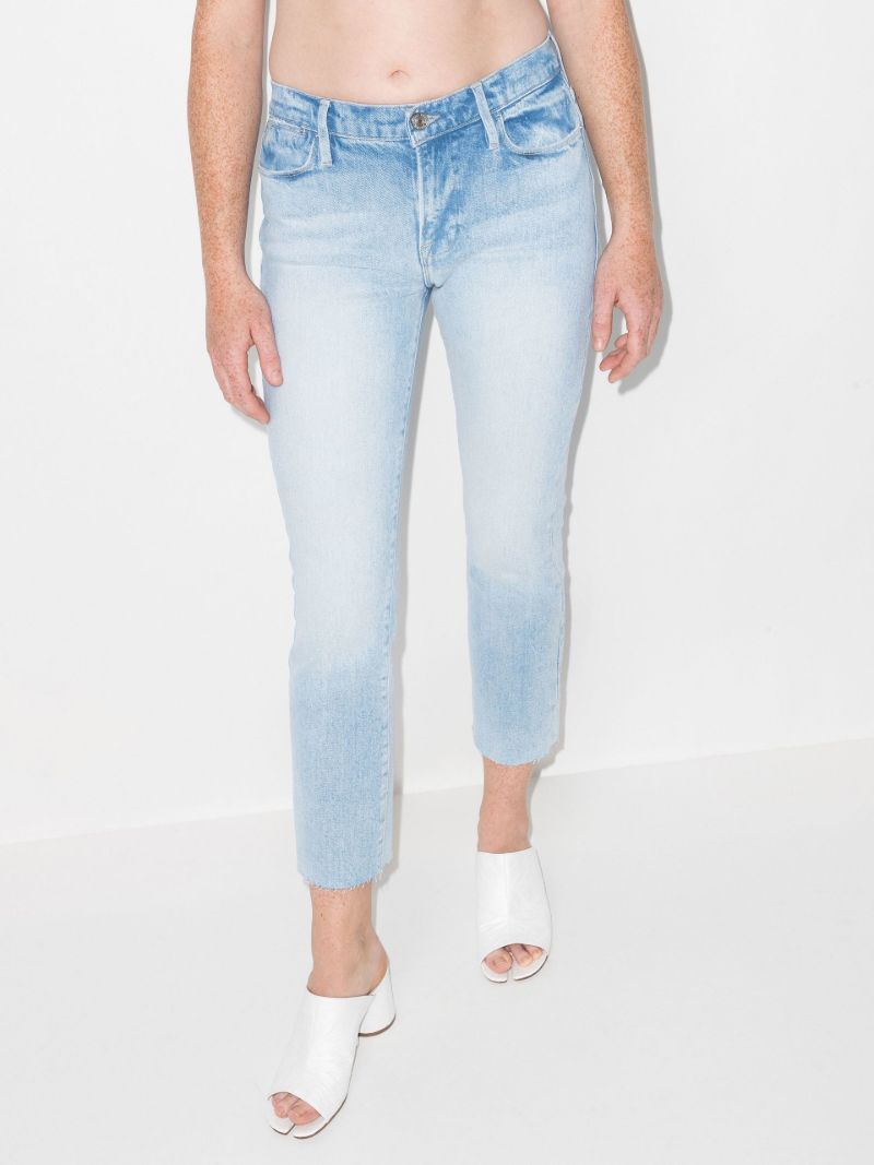 Blue Le High Cropped Denim Jeans