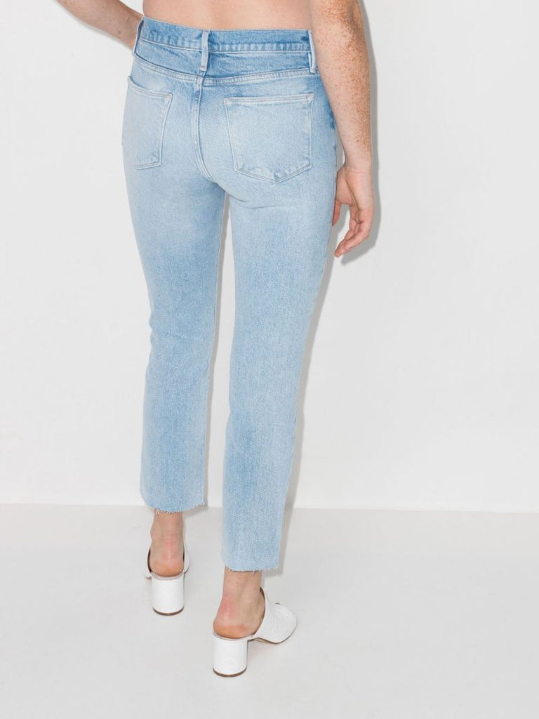 Blue Le High Cropped Denim Jeans