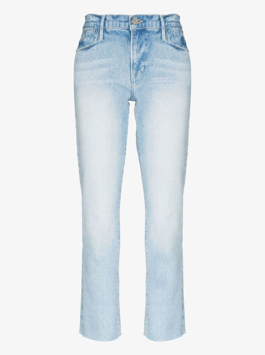 Blue Le High Cropped Denim Jeans