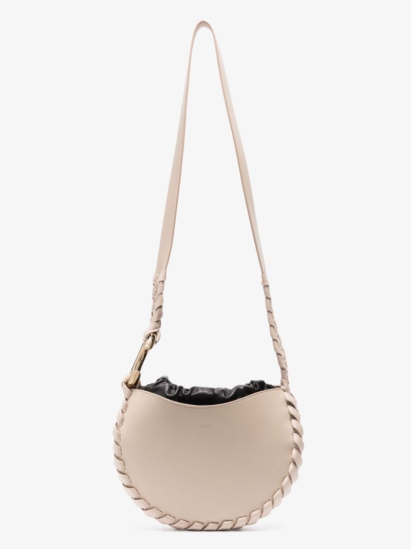 Neutral Large Mate Leather Shoulder Bag