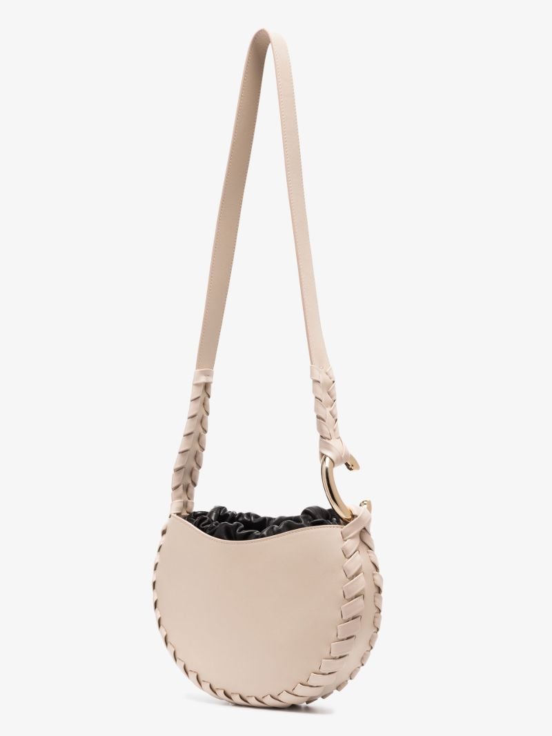 Neutral Large Mate Leather Shoulder Bag
