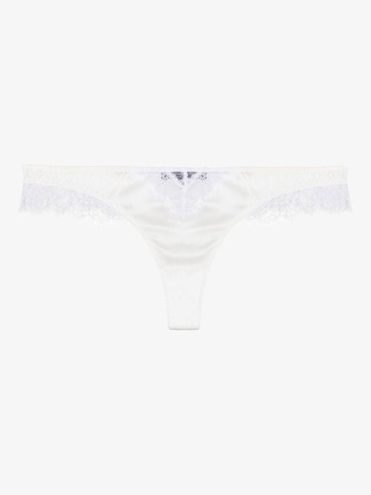 White Lace Inset Thong