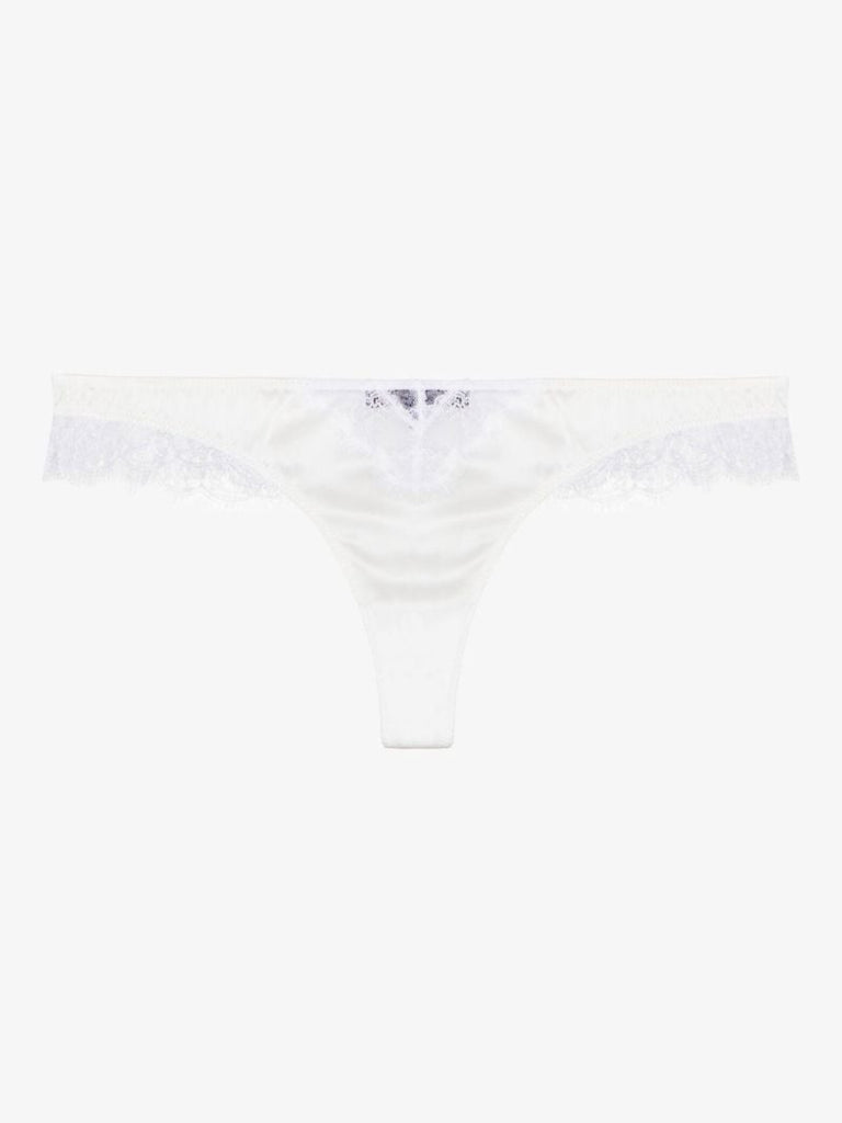 White Lace Inset Thong