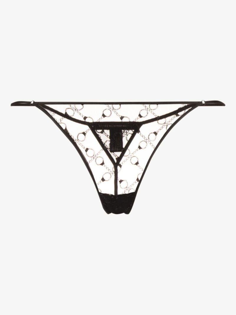 Black Handcuff Lace Thong