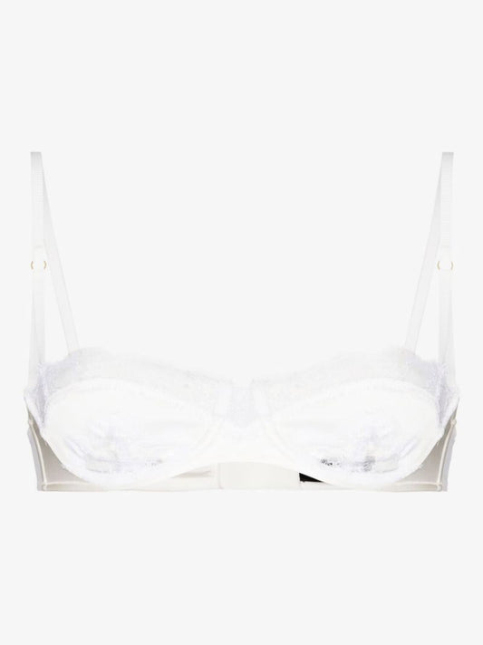 White Lace Inset Balconette Bra