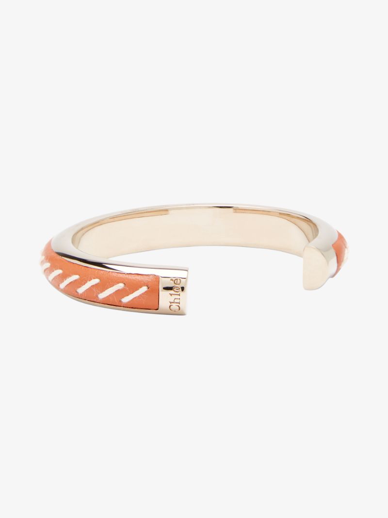 Orange Kattie Leather Bracelet