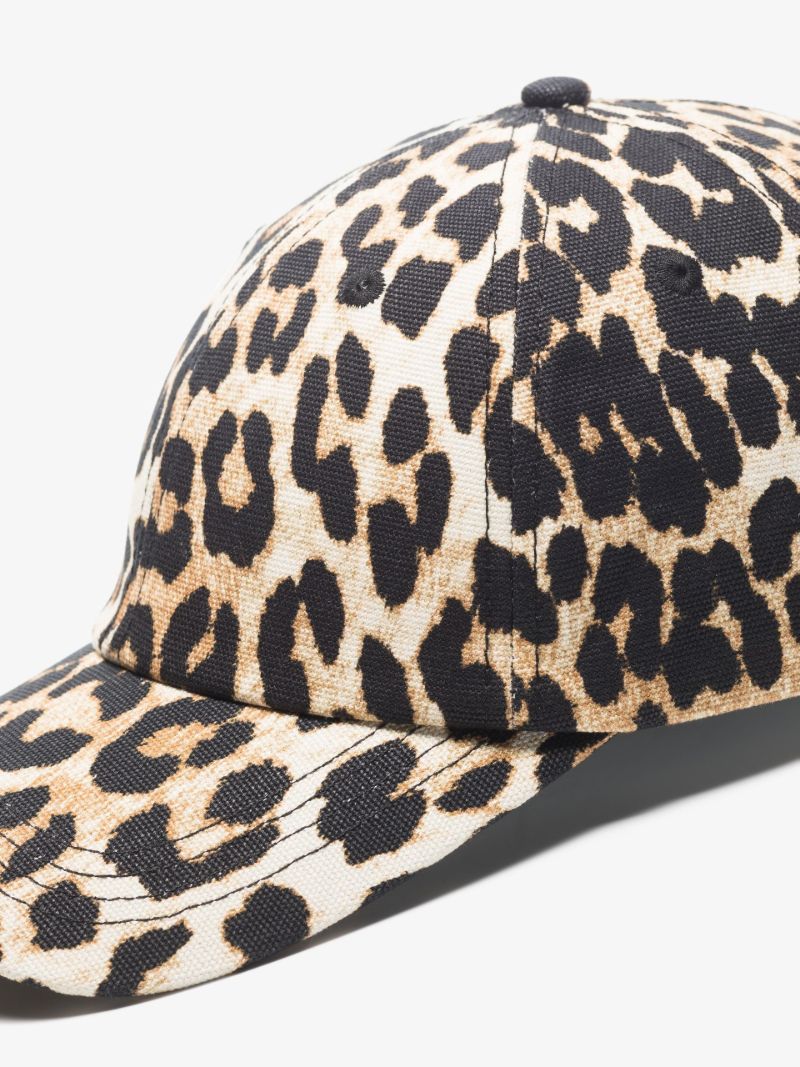 Neutral Leopard Print Baseball Cap
