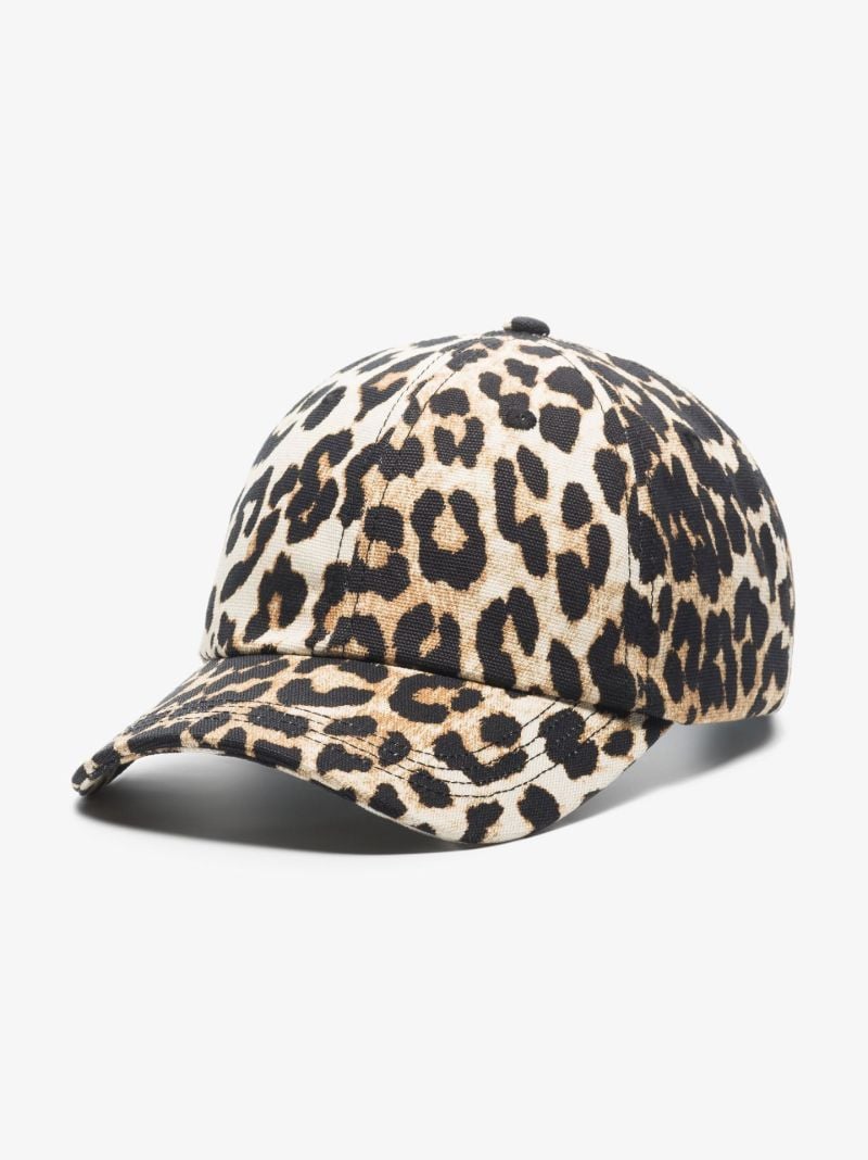 Neutral Leopard Print Baseball Cap