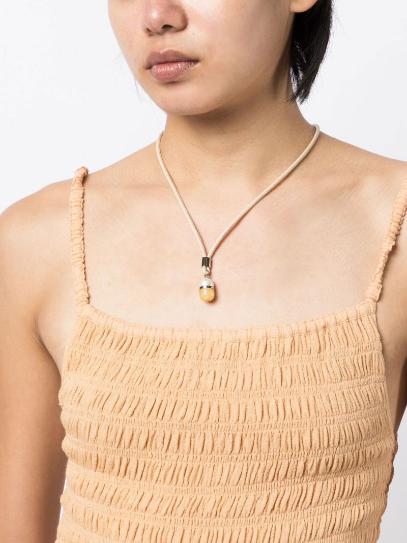 Neutral Darcey Pearl Argonite Pendant Necklace