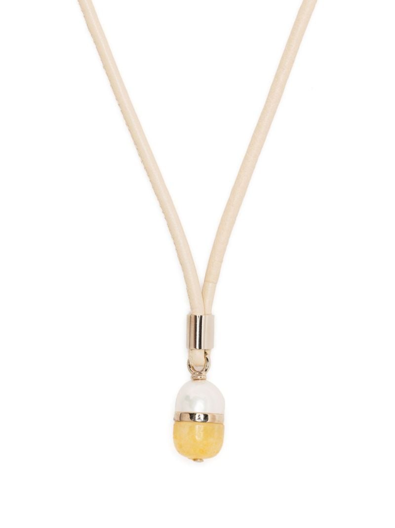 Neutral Darcey Pearl Argonite Pendant Necklace