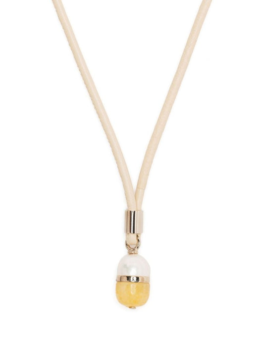 Neutral Darcey Pearl Argonite Pendant Necklace