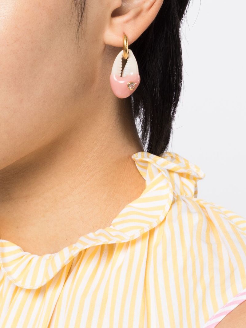 Gold-tone Frances Cowrie-shell Earring