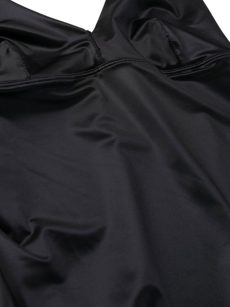 Black V-neck Thong Bodysuit