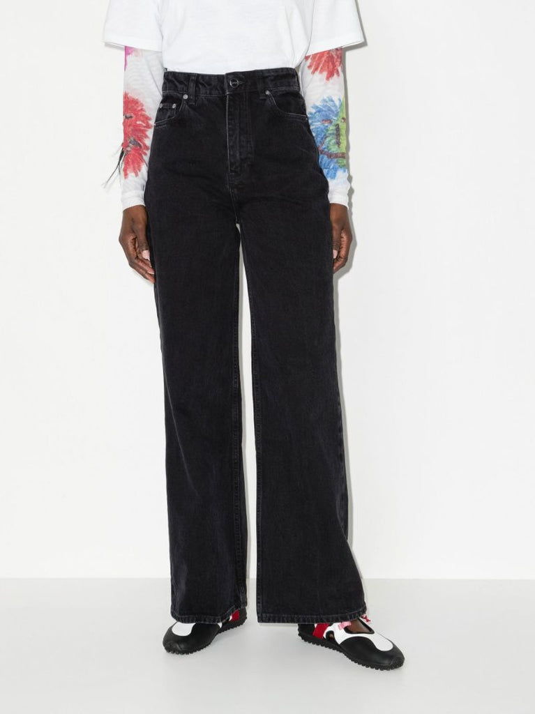 Black Magny Wide-leg Jeans