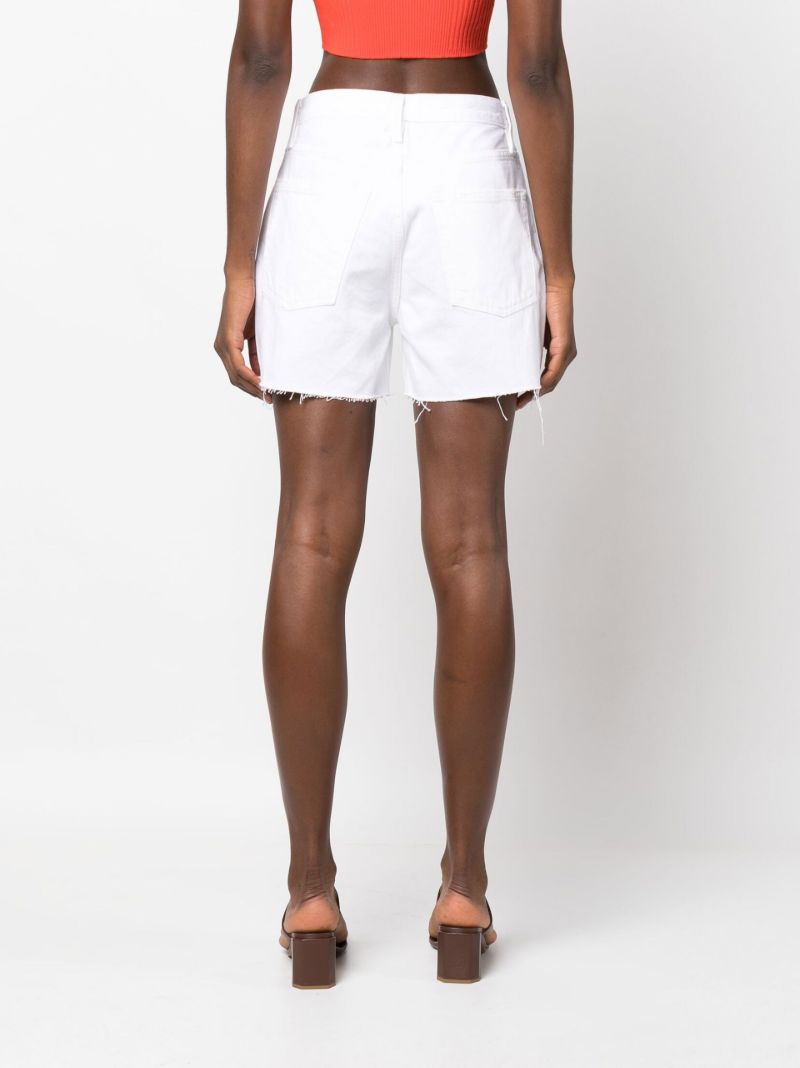 White High-waisted Vintage Shorts