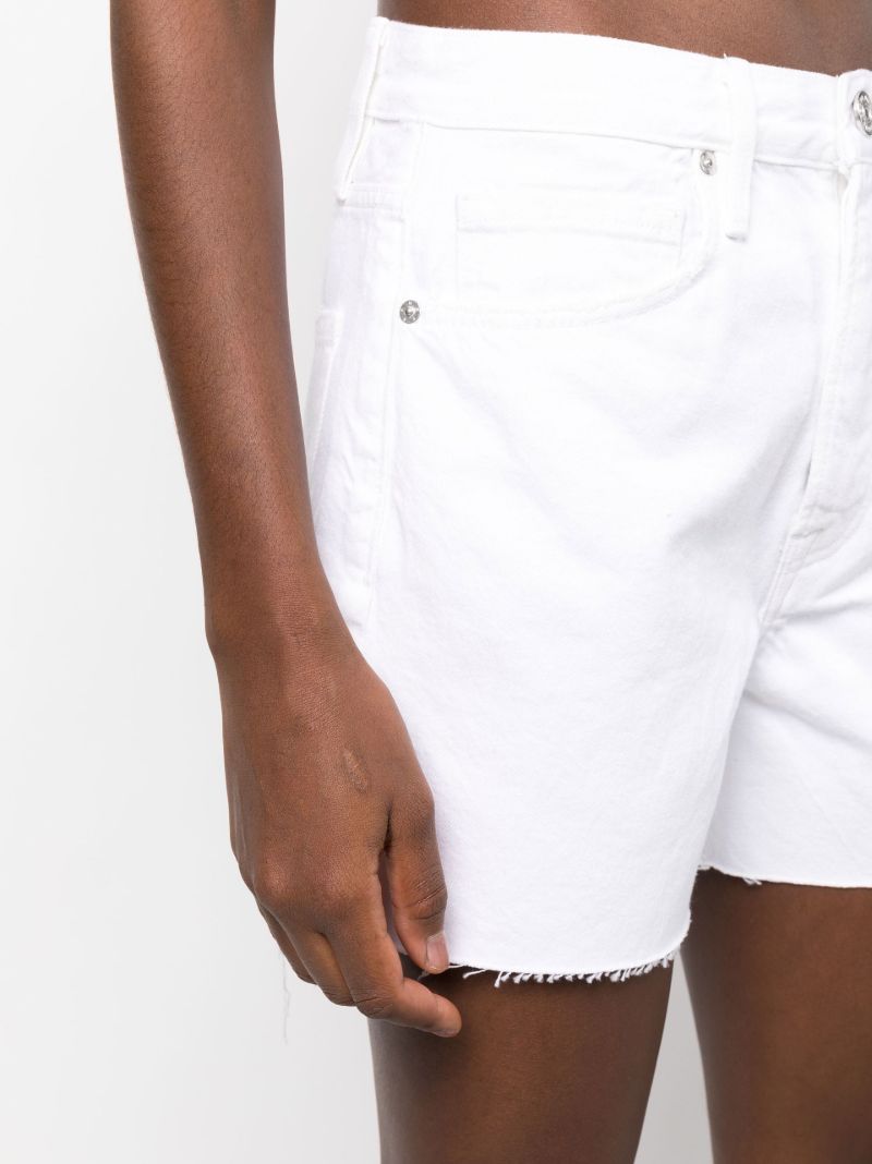White High-waisted Vintage Shorts