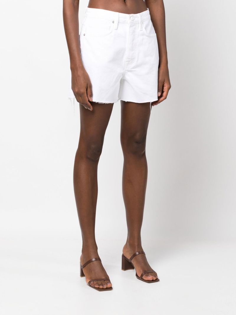 White High-waisted Vintage Shorts