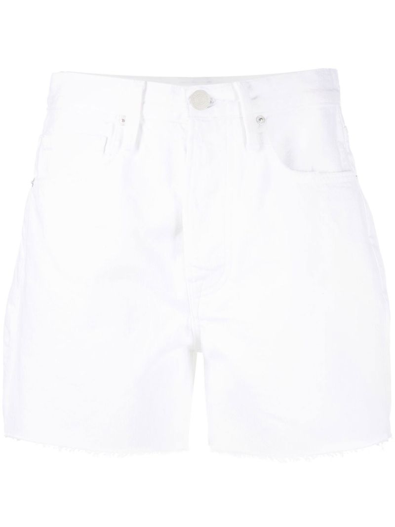 White High-waisted Vintage Shorts