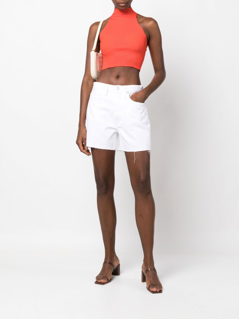 White High-waisted Vintage Shorts
