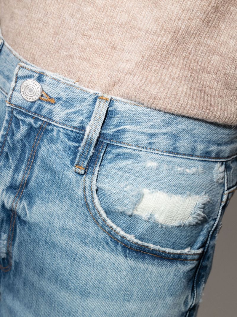 Blue High Waist Denim Shorts