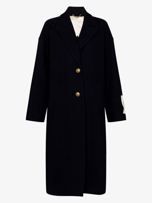 Blue Single-breasted Coat