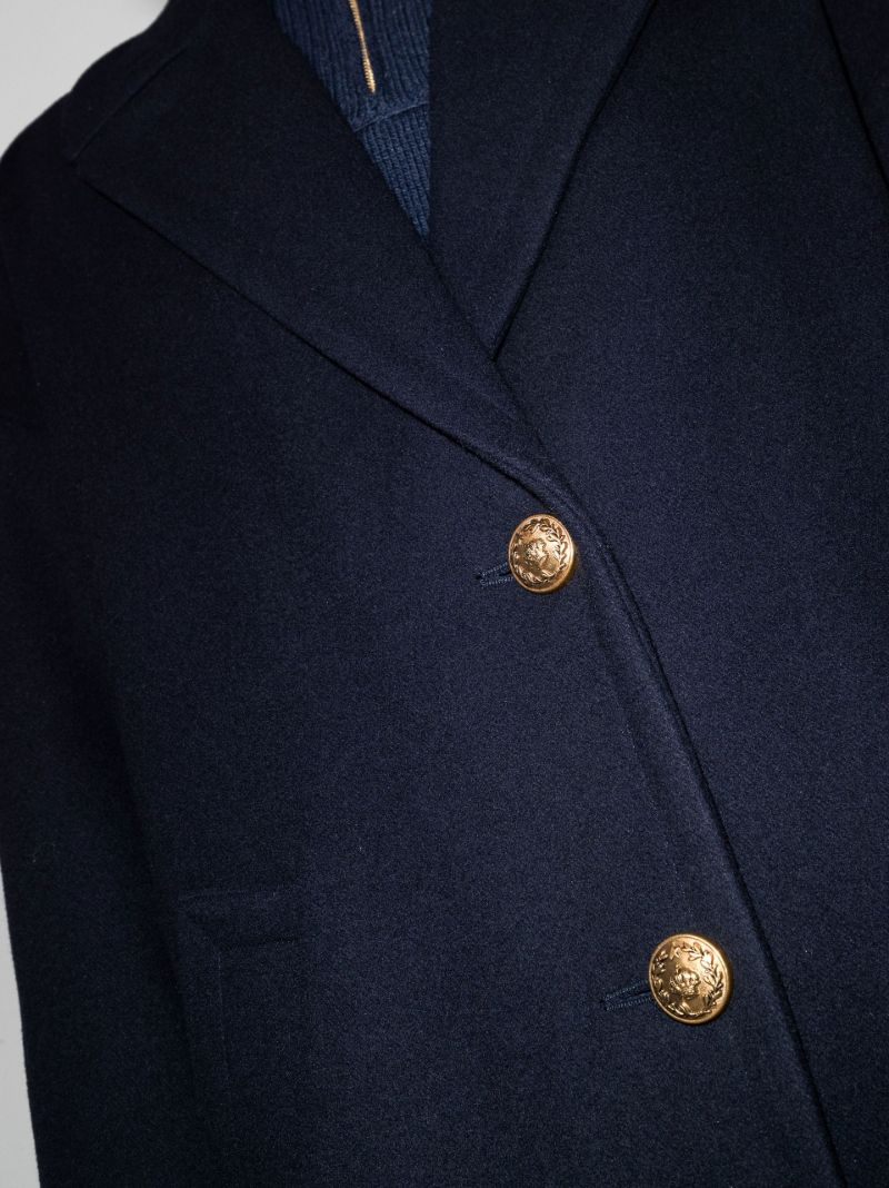Blue Single-breasted Coat