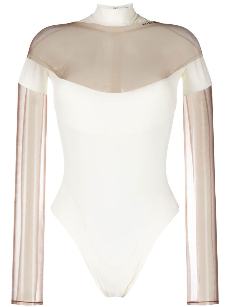 White Illusion Two-tone Bodysuit