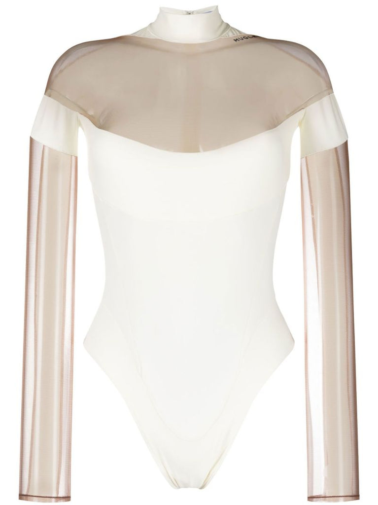 White Illusion Two-tone Bodysuit