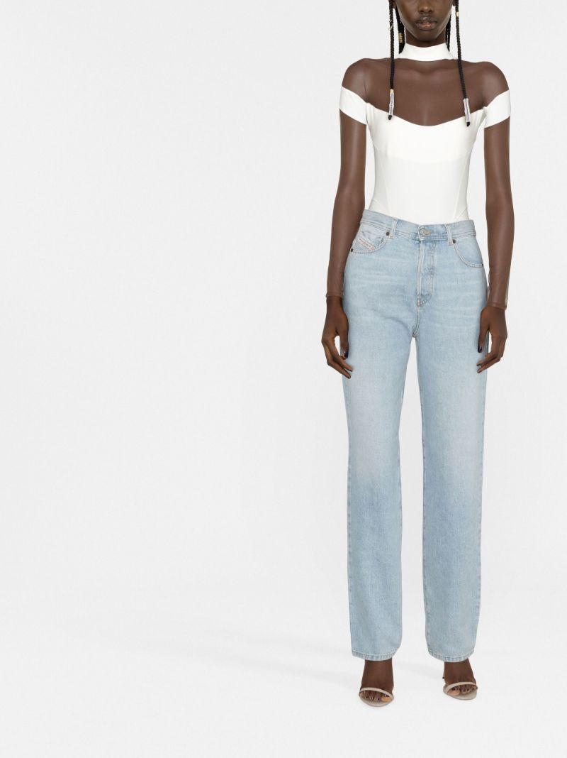 White Illusion Two-tone Bodysuit
