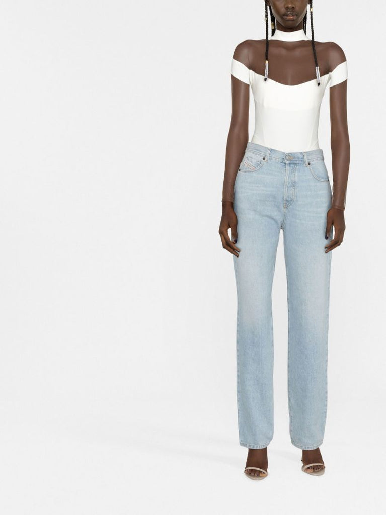 White Illusion Two-tone Bodysuit