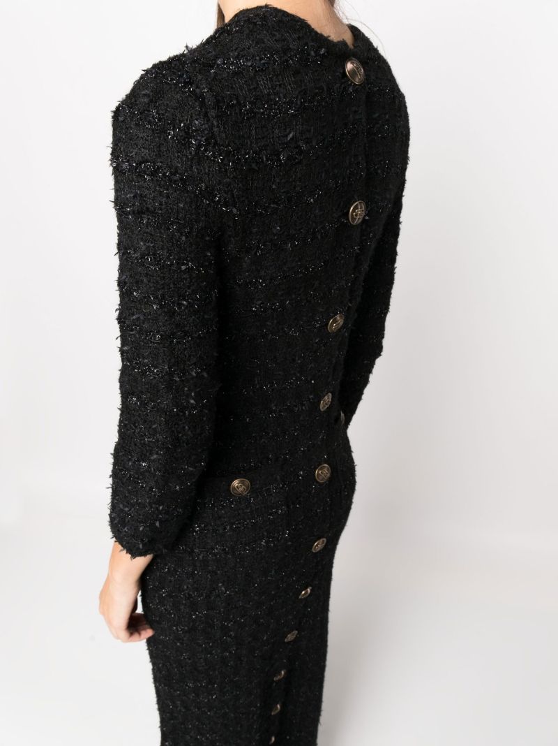 Black Back-to-front Tweed Gown