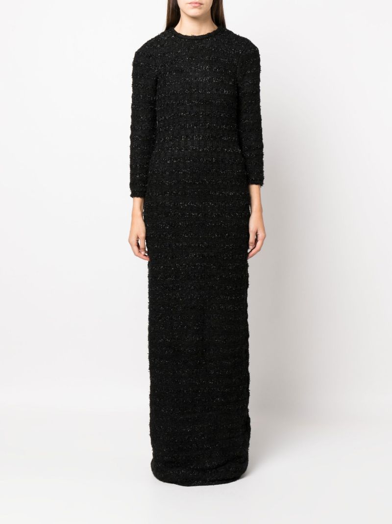Black Back-to-front Tweed Gown