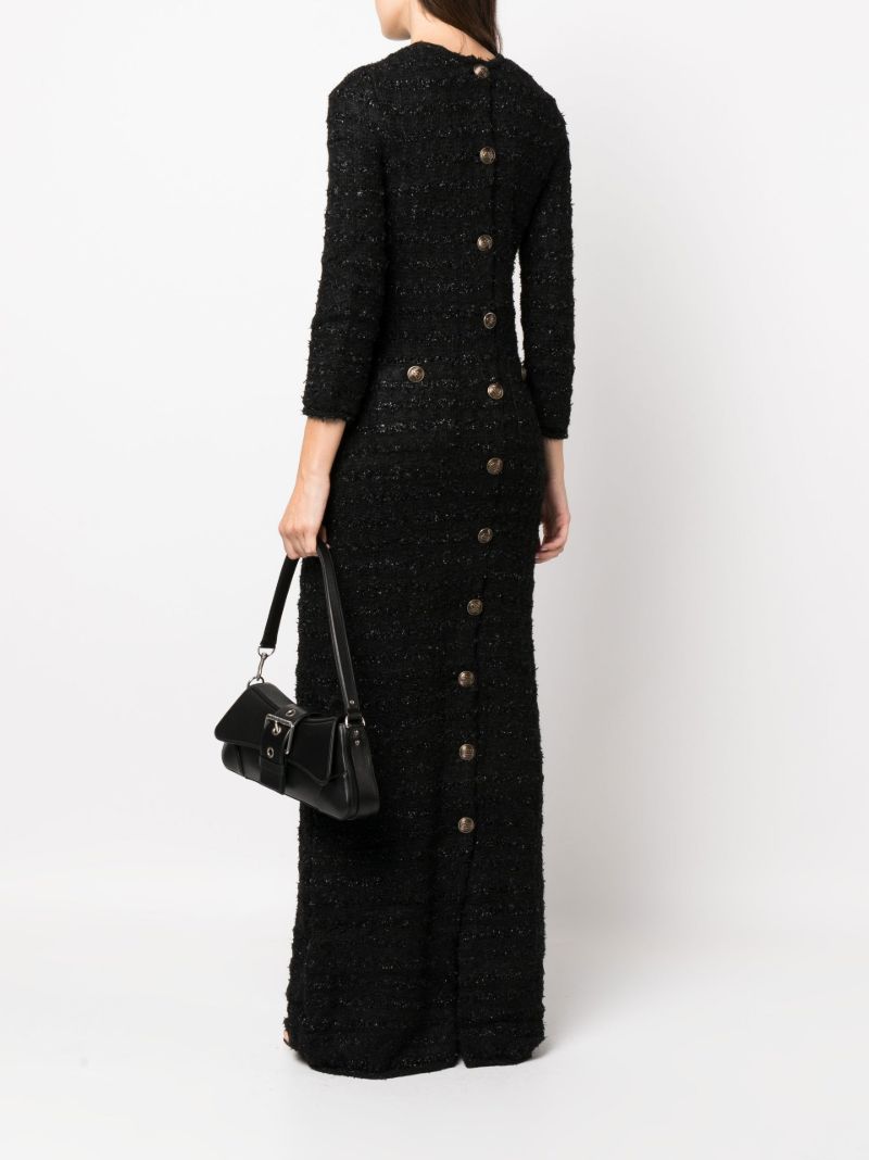 Black Back-to-front Tweed Gown