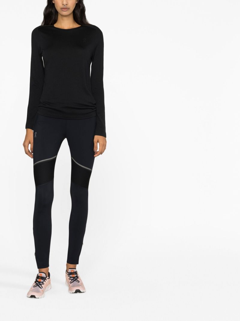 Black Merino Long-t Running T-shirt