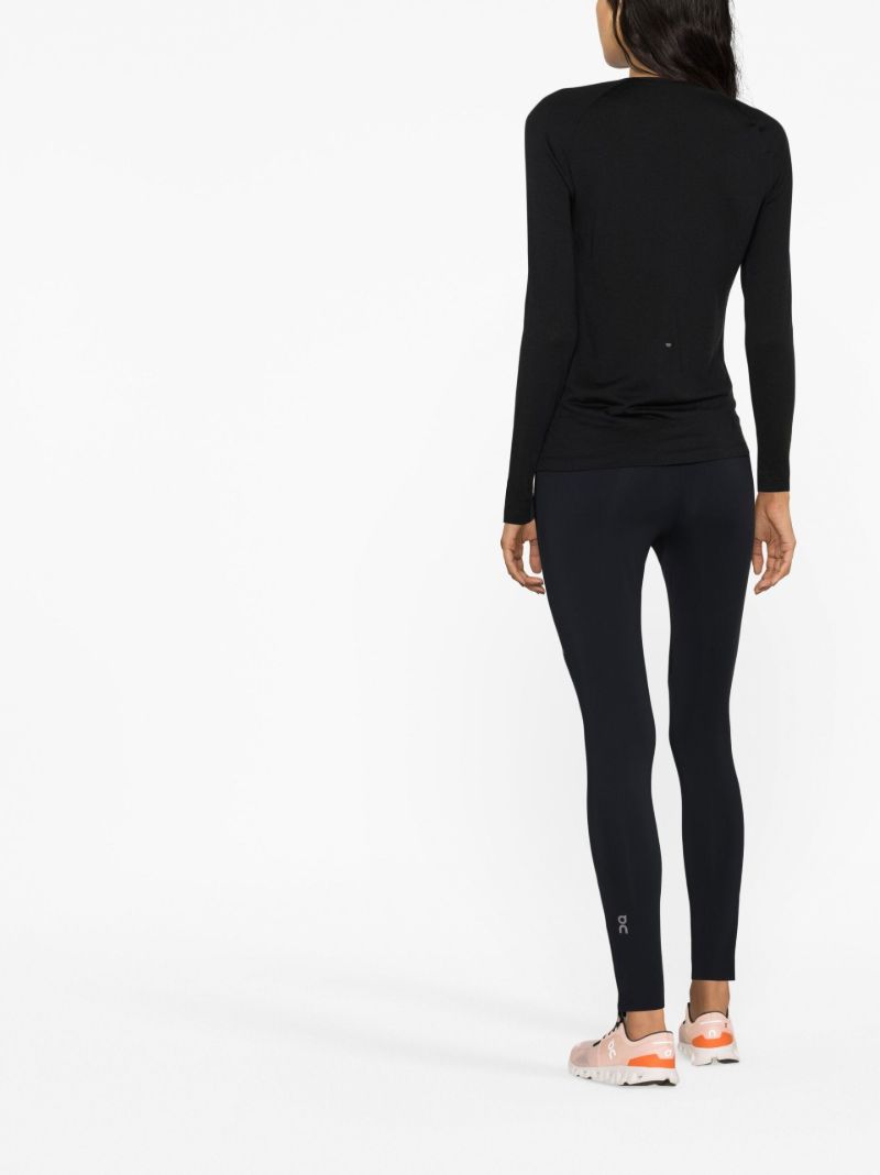 Black Merino Long-t Running T-shirt