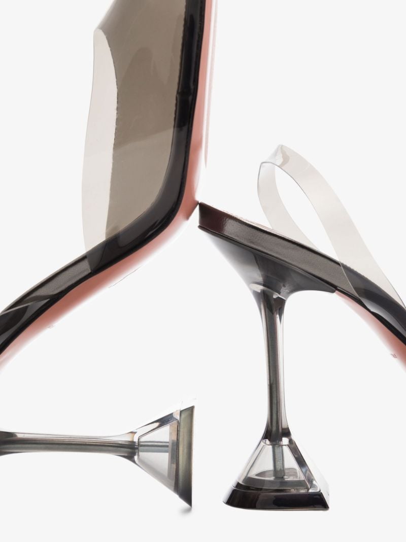 Grey Holli Glass 95 Slingback Pumps