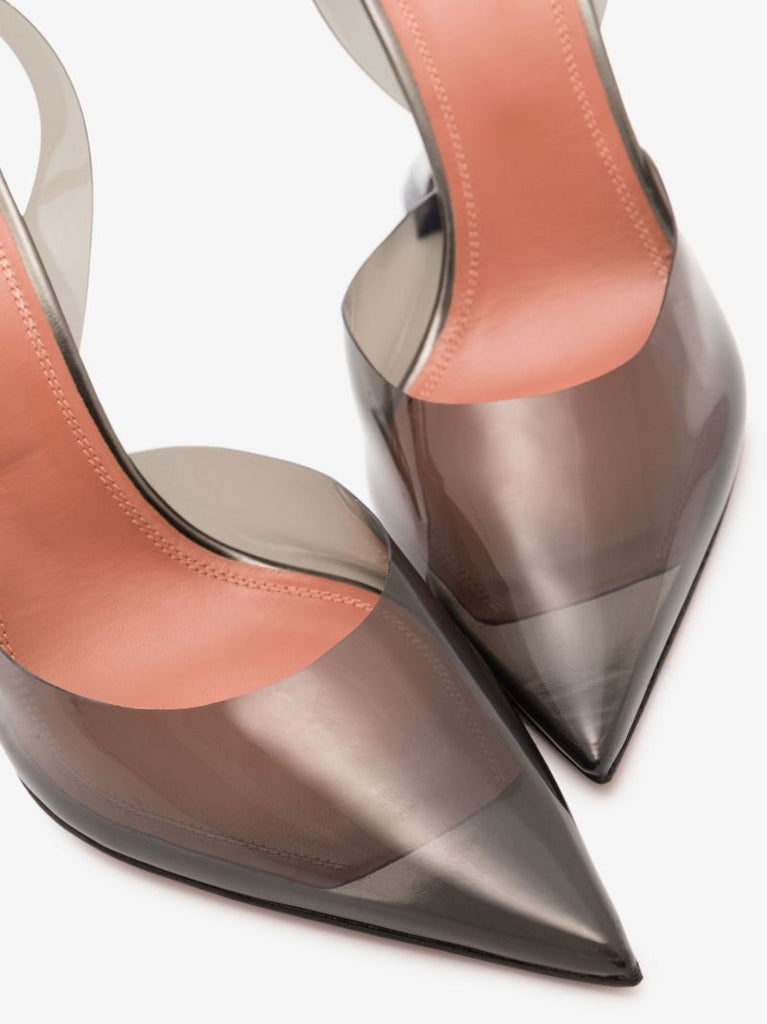Grey Holli Glass 95 Slingback Pumps