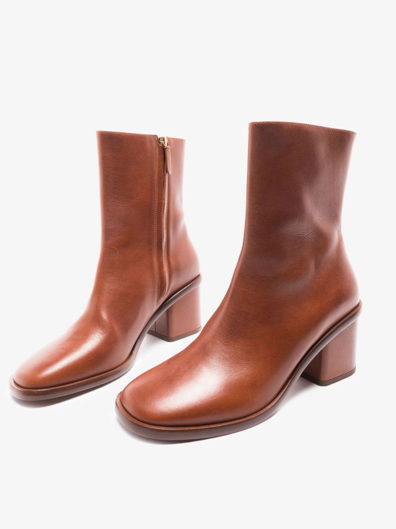Brown Meganne 65 Leather Ankle Boots