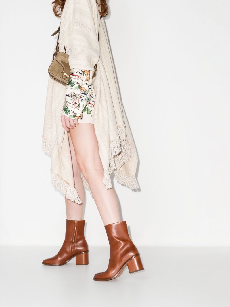 Brown Meganne 65 Leather Ankle Boots