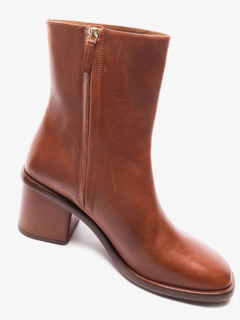 Brown Meganne 65 Leather Ankle Boots