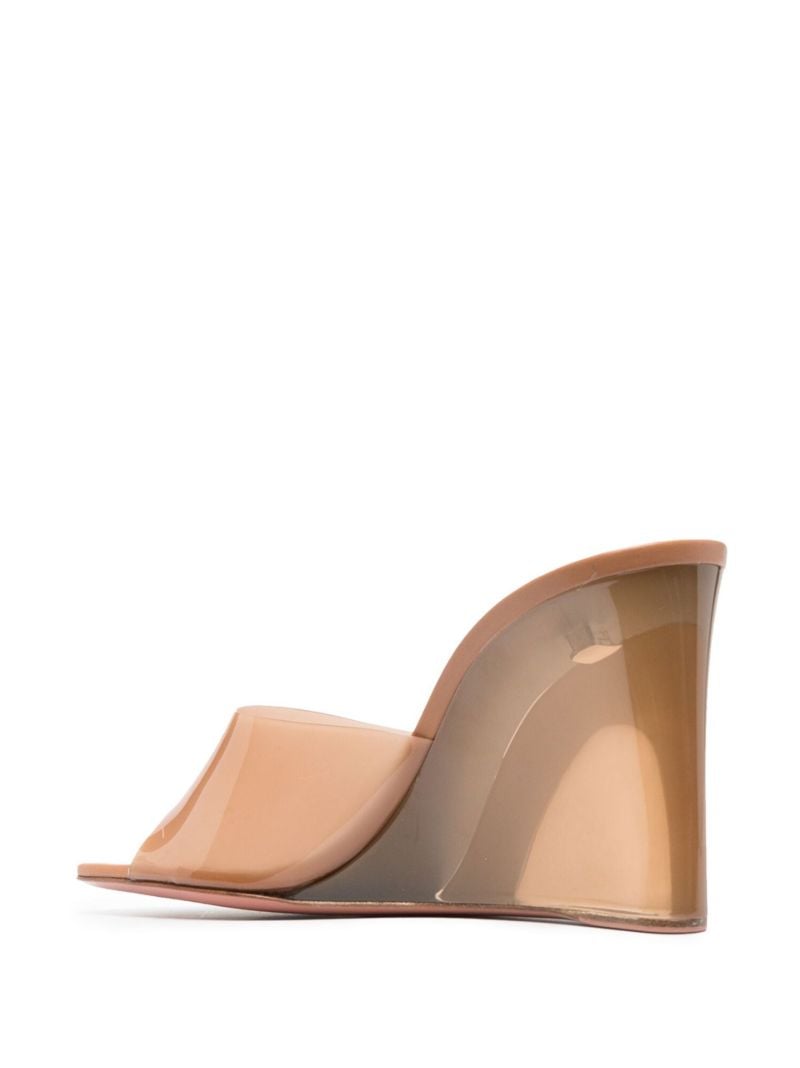 Brown Lupita Glass Wedge 95 Mules