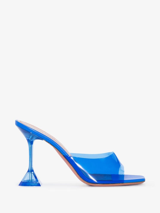 Blue Glass 90 Open Toe Mules