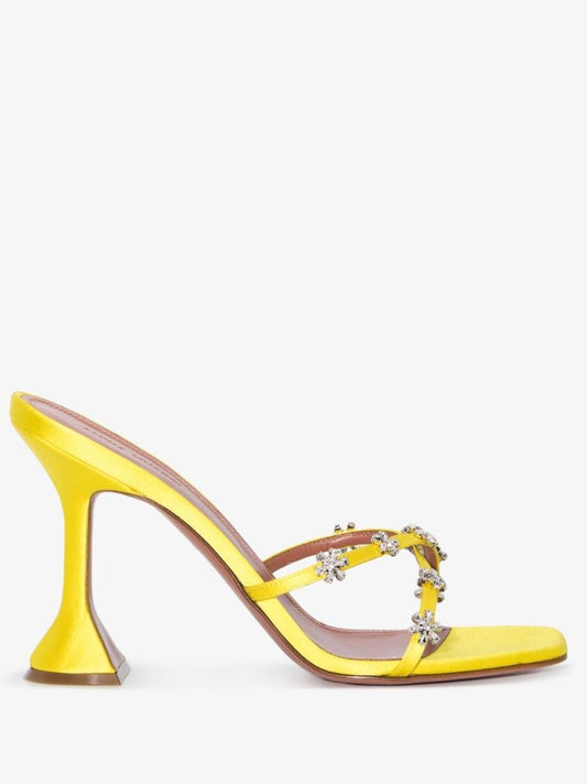Yellow Lily Slipper 95 Satin Sandals