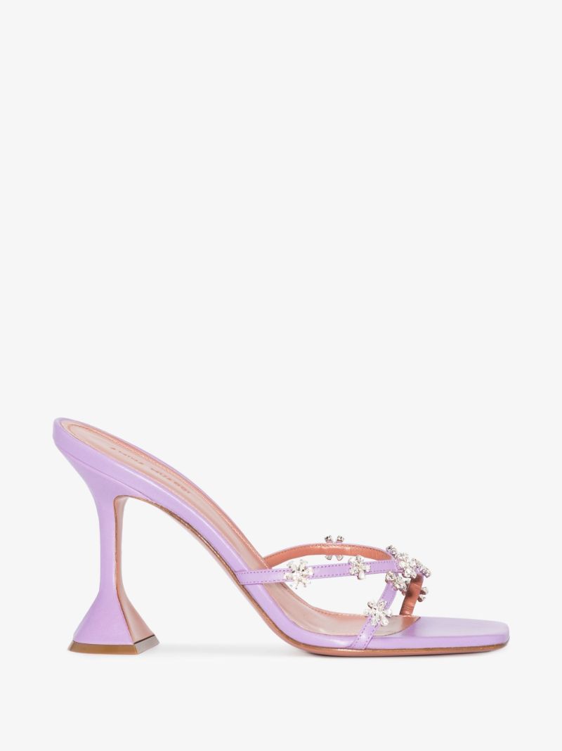 Purple Lily 95 Leather Sandals