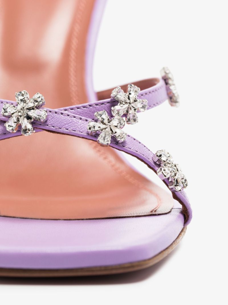 Purple Lily 95 Leather Sandals