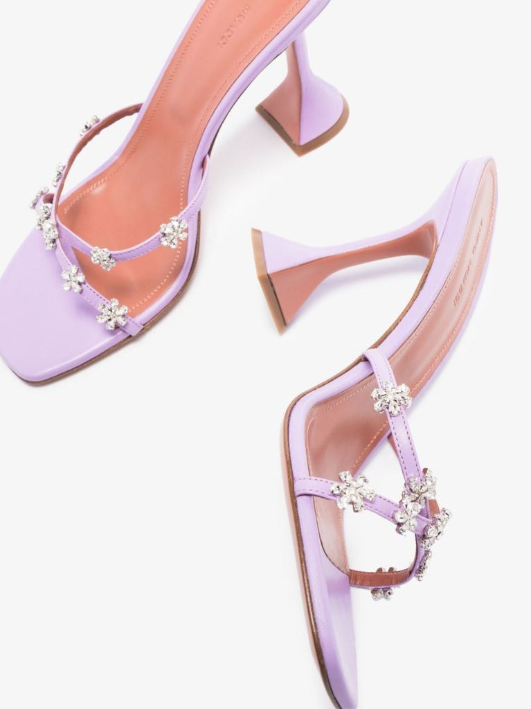 Purple Lily 95 Leather Sandals