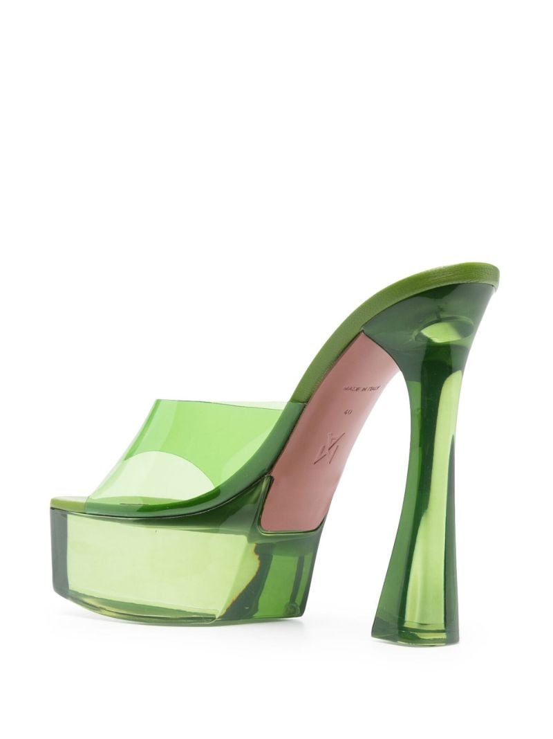 Green Dalida Glass 140 Platform Sandals