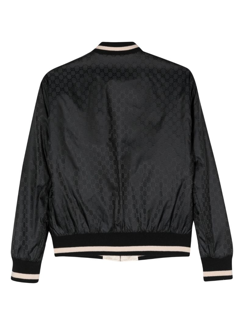 Black Reversible Bomber Jacket