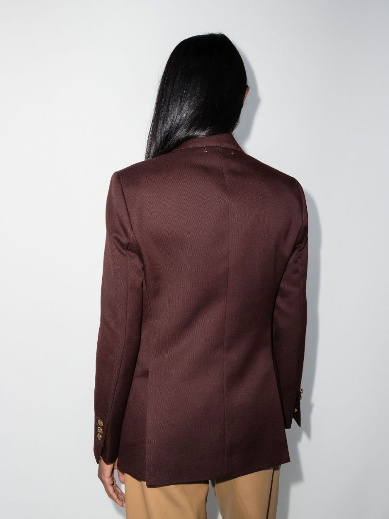 Brown Double-breasted Blazer